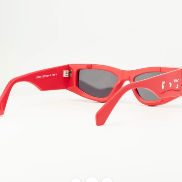 OFF WHITE Andy  Rectangular Sunglasses - RED - BRAND NEW!!! main image 11